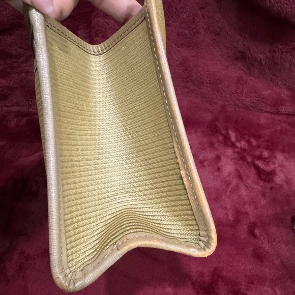 YSL Large Vintage Clutch - Dark Gold and Tan with monogrammed lining - Picture 5 of 16